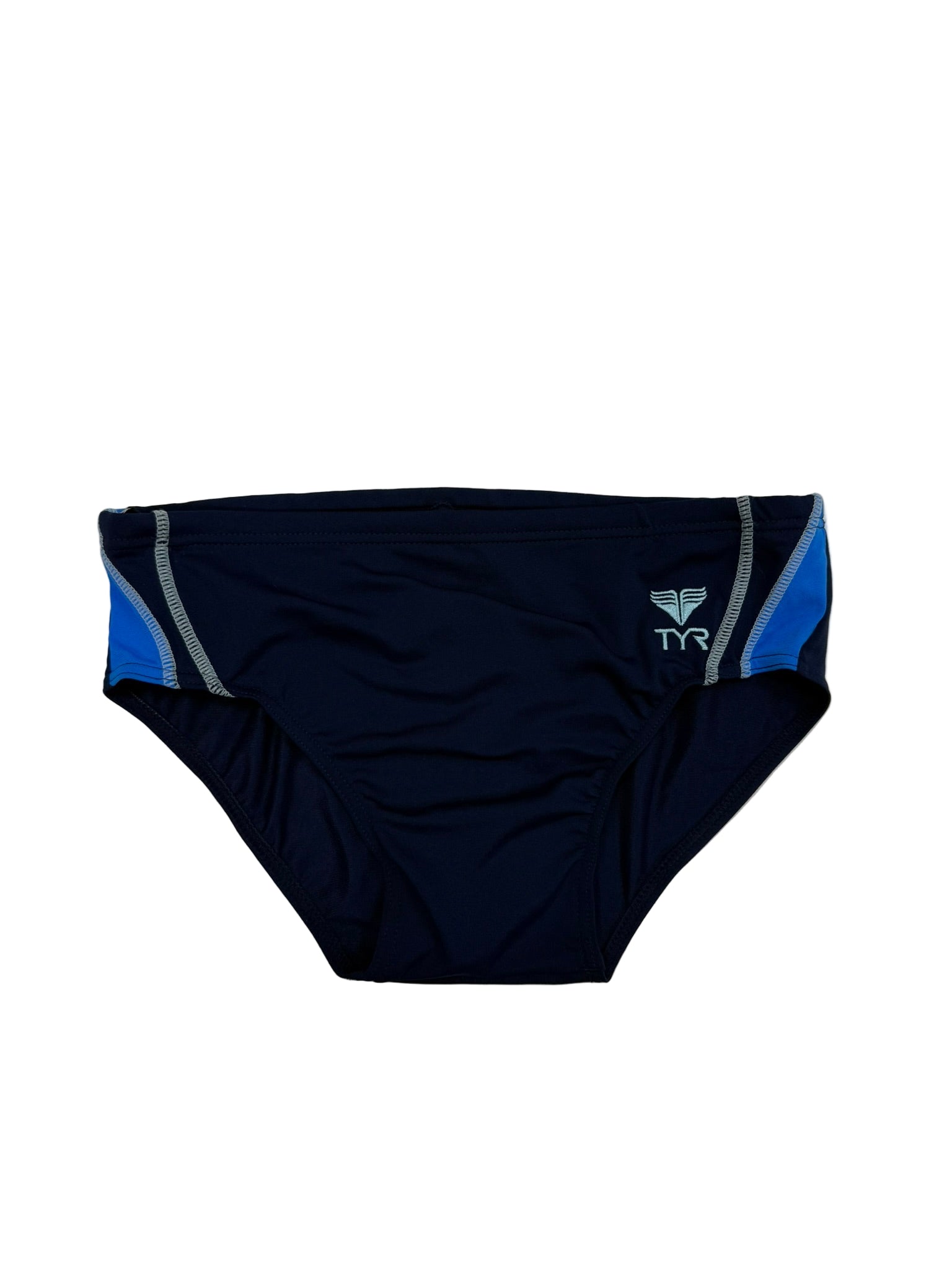 TYR BOYS CURVE WIDE SIDE RACER BRIEF- NAVY