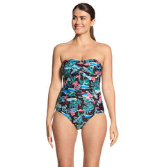 ZOGGS WOMENS RETRO SURF RUCHED BANDEAU e