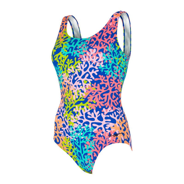 ZOGGS SILVER LINED SCOOPBACK ONE PIECE SWIMSUIT