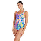 ZOGGS SILVER LINED SCOOPBACK ONE PIECE SWIMSUIT