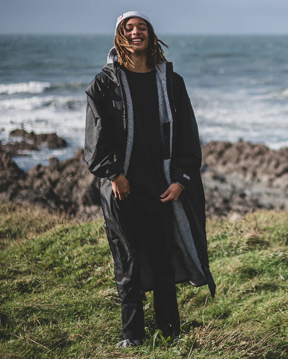 Dryrobe® ADVANCE UNISEX LONG SLEEVE - BLACK/GREY