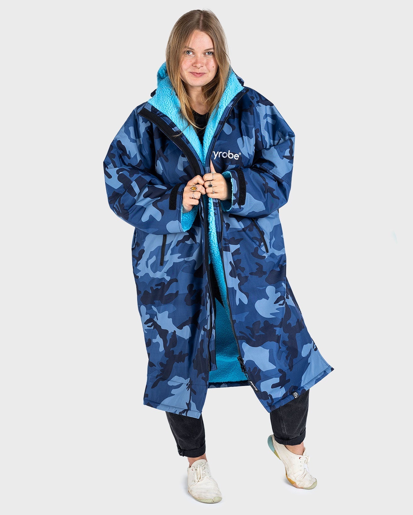 Dryrobe® ADVANCE UNISEX LONG SLEEVE - BLUE CAMO/BLUE