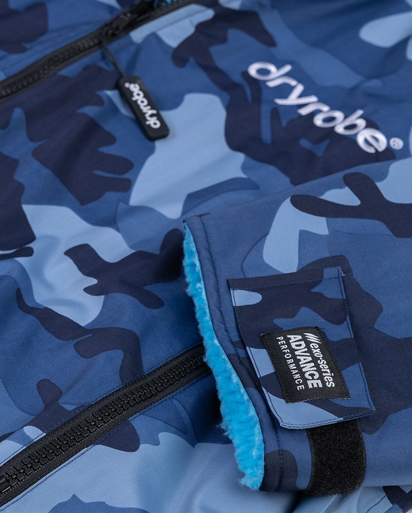 Dryrobe® ADVANCE UNISEX LONG SLEEVE - BLUE CAMO/BLUE