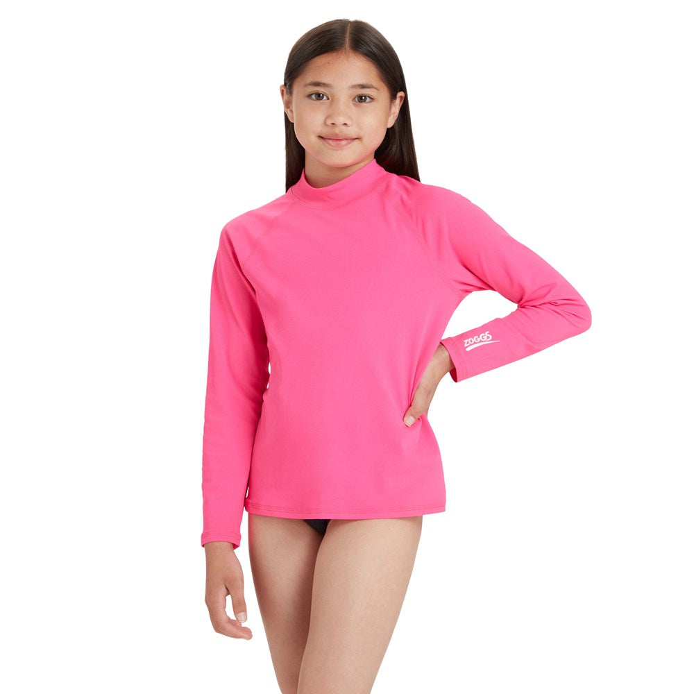 ZOGGS BELLS LONG SLEEVE SUN TOP - PINK
