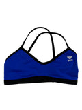 TYR GIRLS TRINITY TOP - ROYAL-BLACK - 14