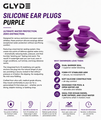 HydraLock Silicone Moulded Ear Plugs - Purple