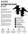 GLYDE HYDRALOCK SILICONE MOULDED EAR PLUGS - GREY