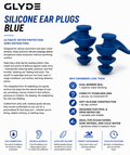 GLYDE HYDRALOCK SILICONE MOULDED EAR PLUGS - BLUE