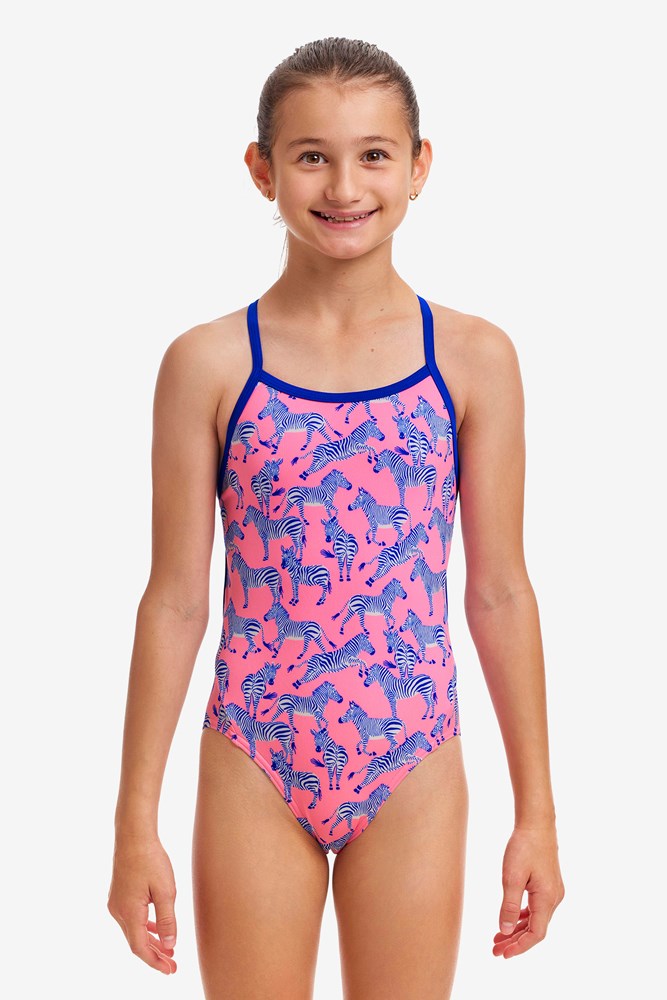 FUNKITA GIRLS TWISTED TWINKLE TOES ONE PIECE SWIMSUIT