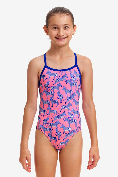 FUNKITA GIRLS TWISTED TWINKLE TOES ONE PIECE SWIMSUIT