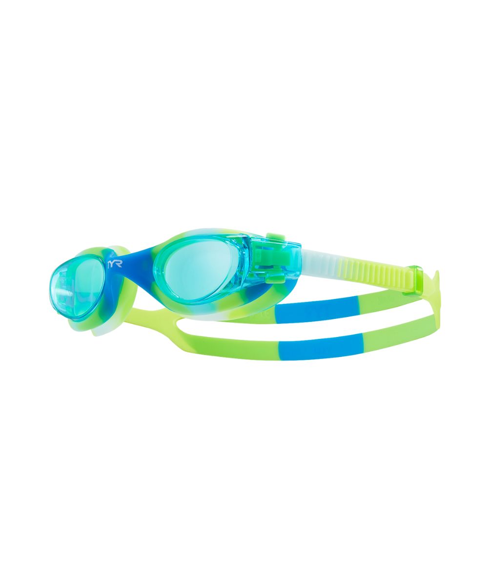 TYR Vesi Tie Die Youth Goggle - Blue/Green/Yellow