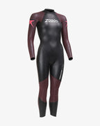 ZOGGS WOMENS PREDATOR ULTRA SWIMMING AND TRIATHLON WETSUIT - BLACK/PINK