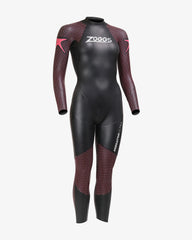 ZOGGS PREDATOR ULTRA WOMENS SWIMMING AND TRIATHLON WETSUIT - BLACK/PINK