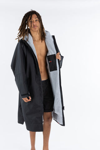 UNISEX BLACK/GREY LONG SLEEVE DRYROBE