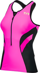 TYR WOMEN'S COMPETITOR TRI TANK - PINK/BLACK