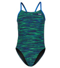 TYR Girls' Fizzy Cutoutfit Swimsuit - Blue/Green