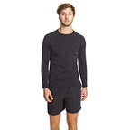 ZOGGS MENS JACKSON LONG SLEEVE SUN TOP RASH SHIRT - BLACK