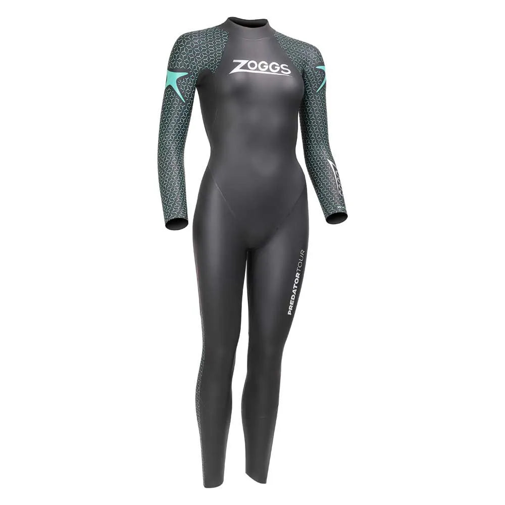 ZOGGS PREDATOR TOUR WOMENS SWIMMING & TRIATHLON WETSUIT - BLACK/TEAL