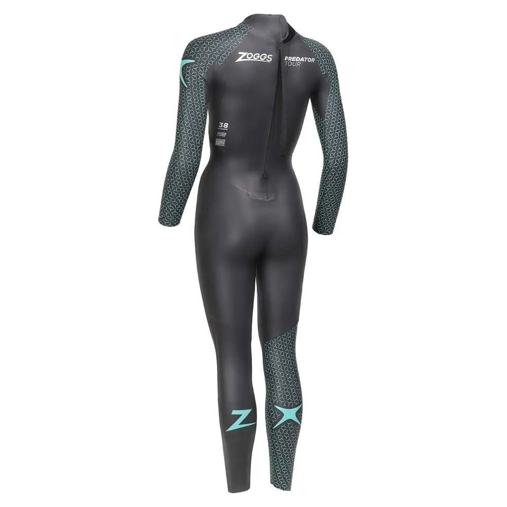 ZOGGS PREDATOR TOUR WOMENS SWIMMING & TRIATHLON WETSUIT - BLACK/TEAL
