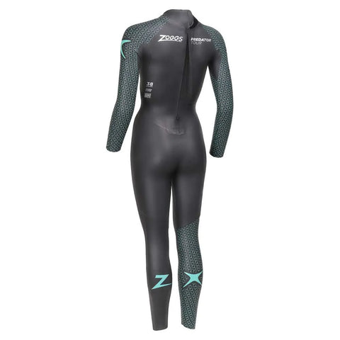 ZOGGS PREDATOR TOUR WOMENS SWIMMING & TRIATHLON WETSUIT - BLACK/TEAL
