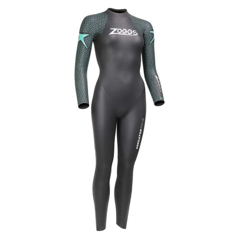 ZOGGS PREDATOR TOUR MENS SWIMMING & TRIATHLON WETSUIT - BLACK/TEAL