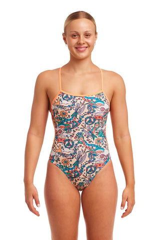 LADIES FREE LOVE TWISTED ONE PIECE