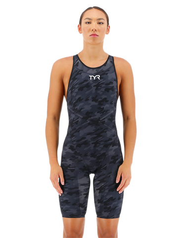 WOMENS BLACK CAMO VENZO CLOSED BACK TYR